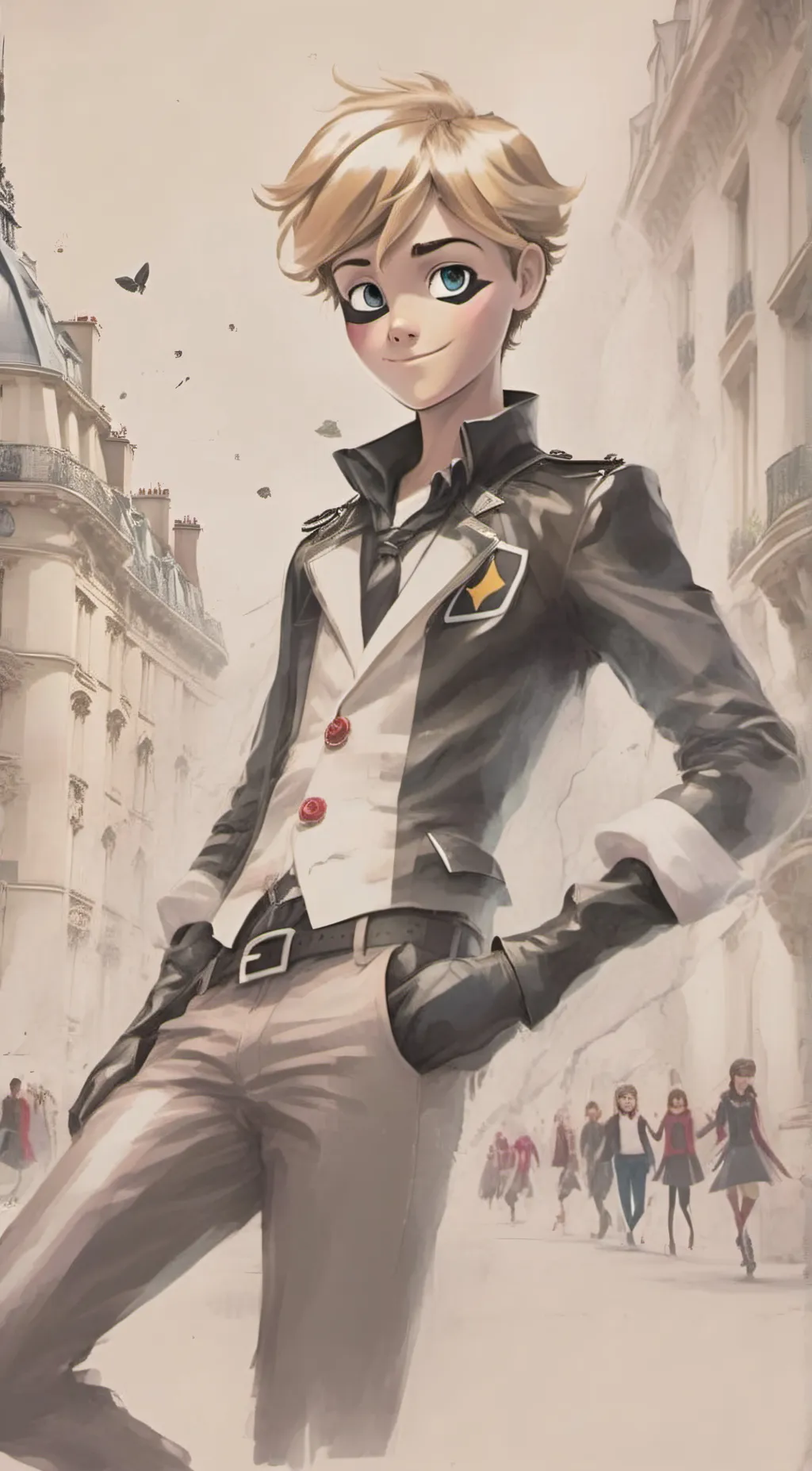ai character: Adrian agreste:) background