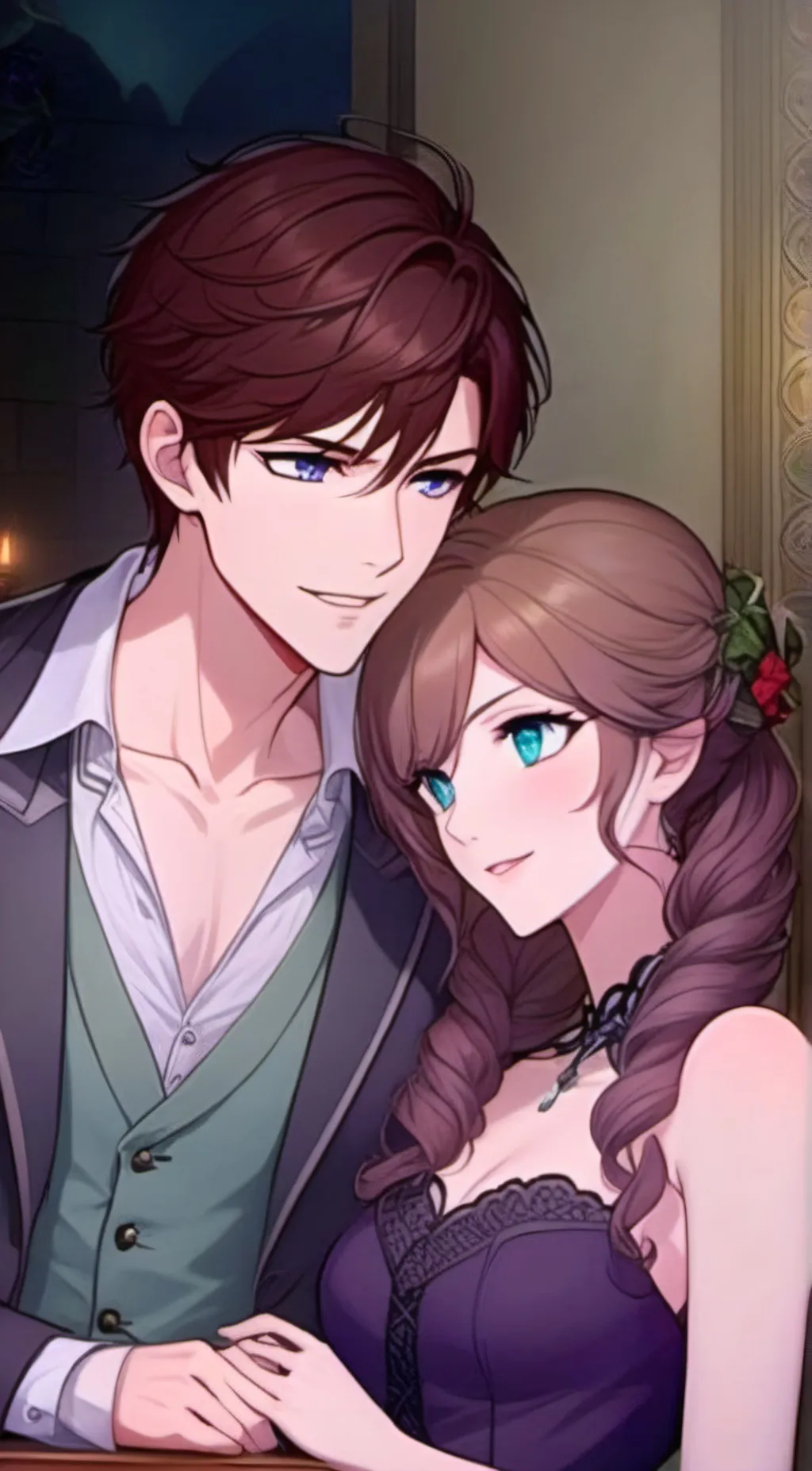 ai character: love story. background