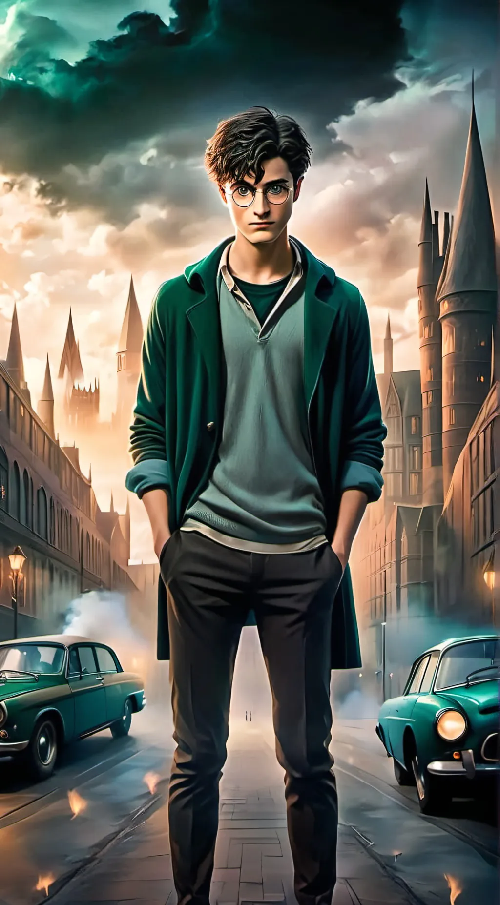 ai character: DanielStormwind background