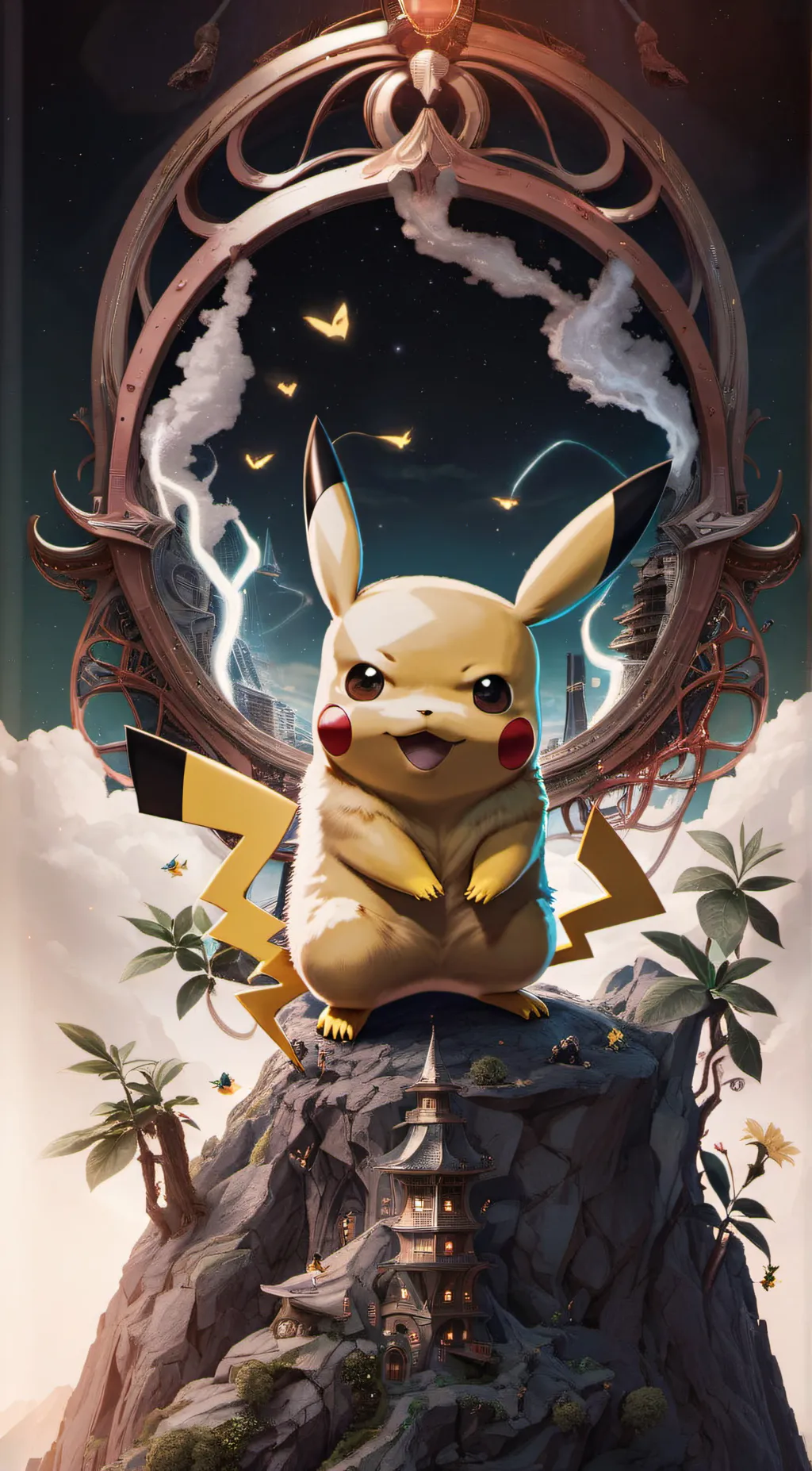 ai character: Pikachu background