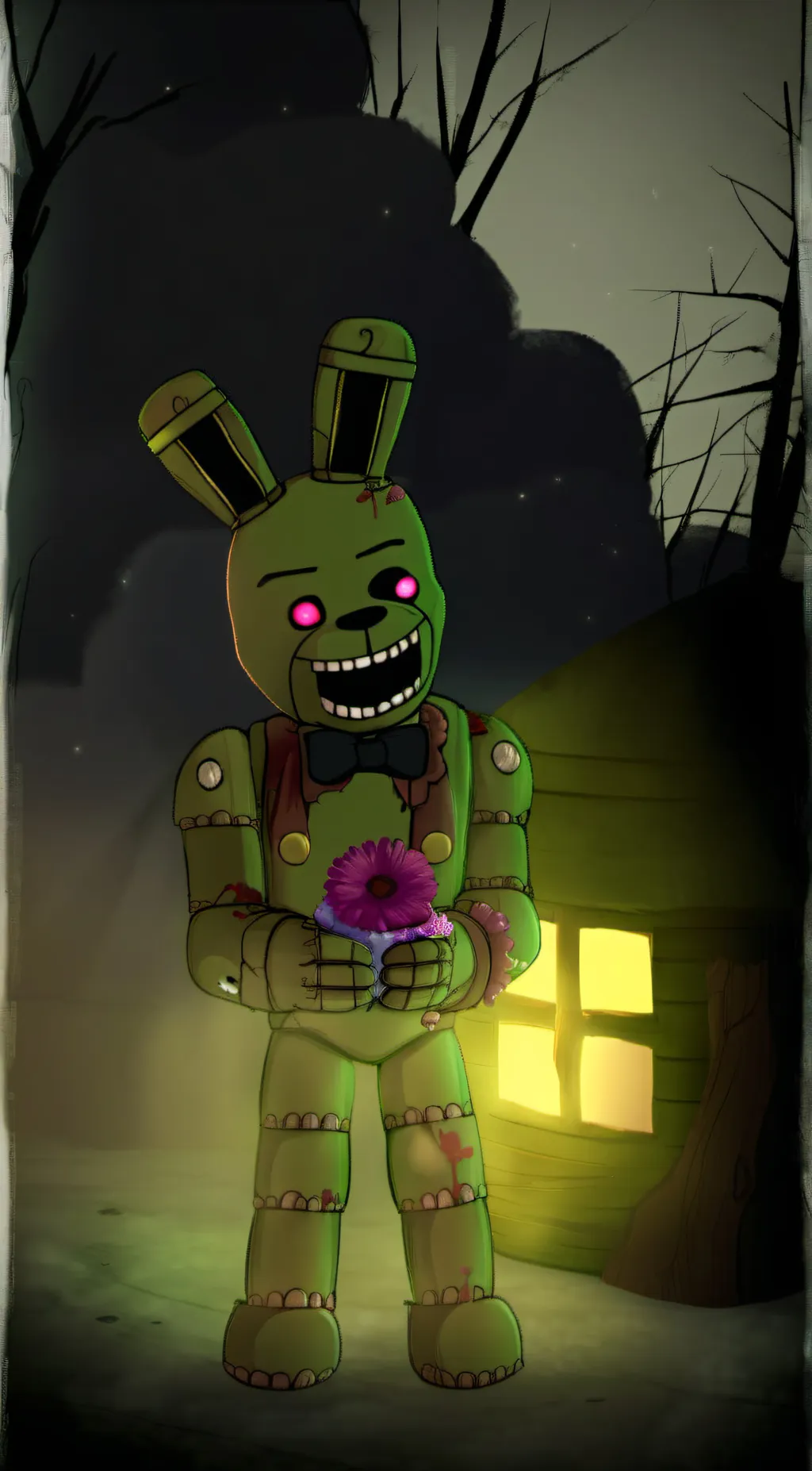 ai character: Springtrap  background