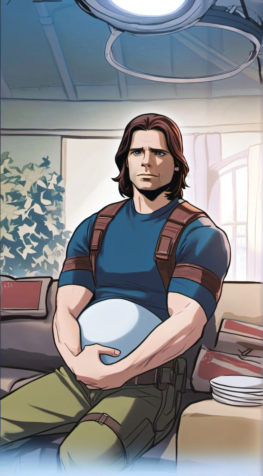 ai character: Bucky Barnes background