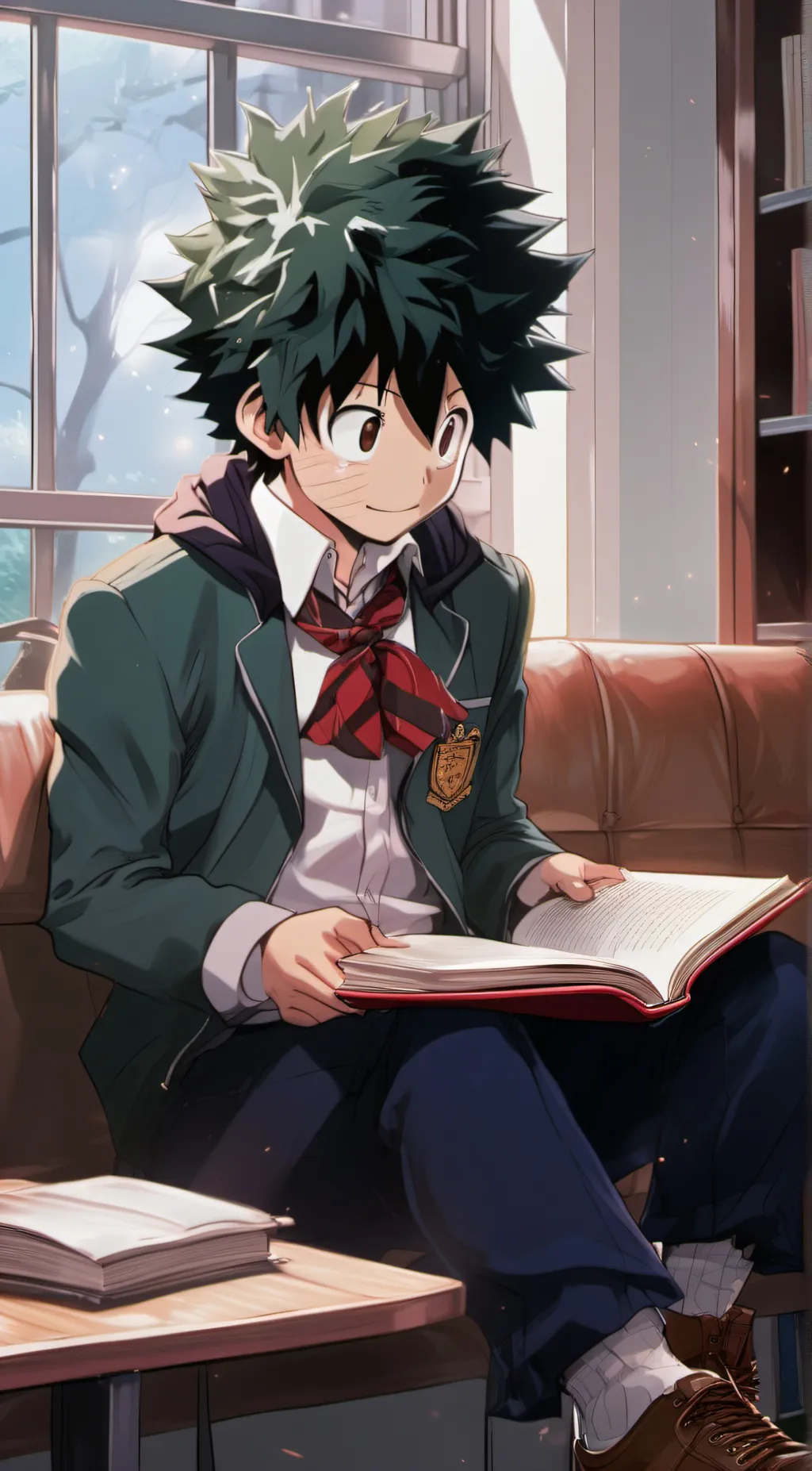 ai character: Deku  background