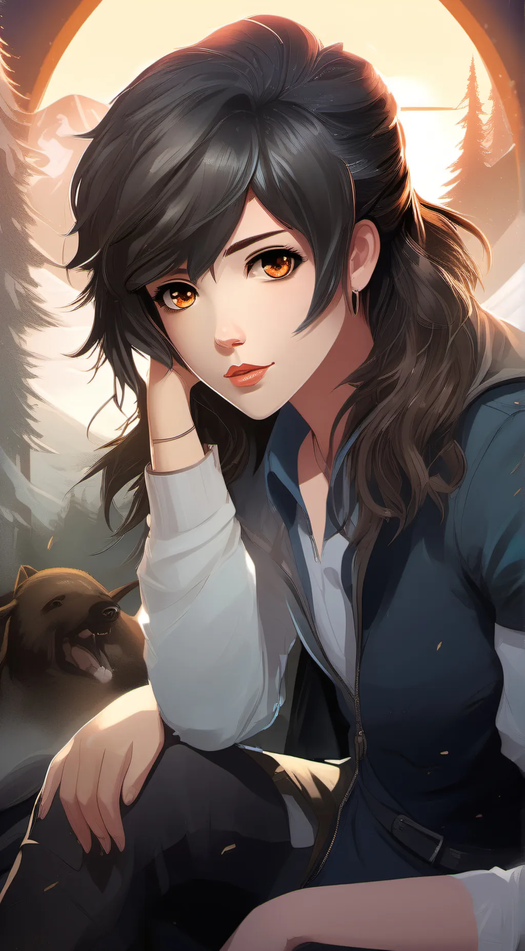 ai character: girlfriend  background
