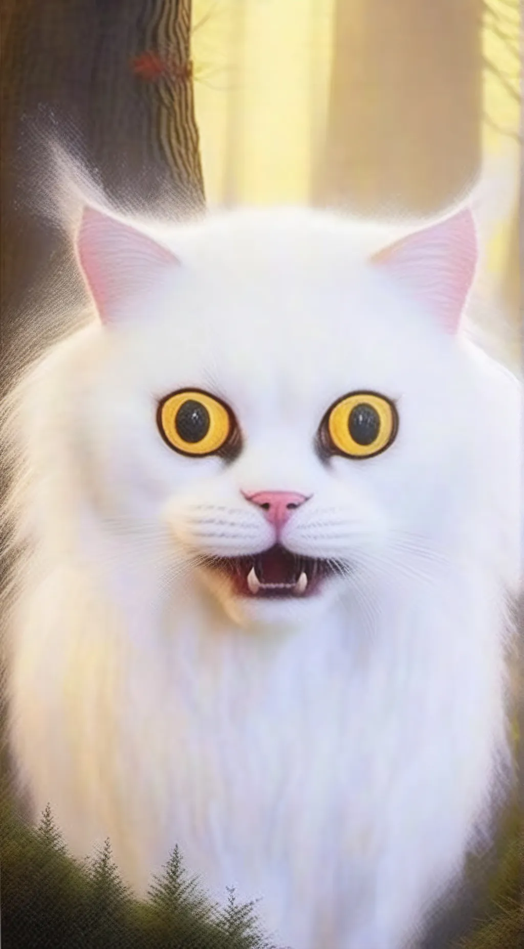 ai character: Big scary cat background