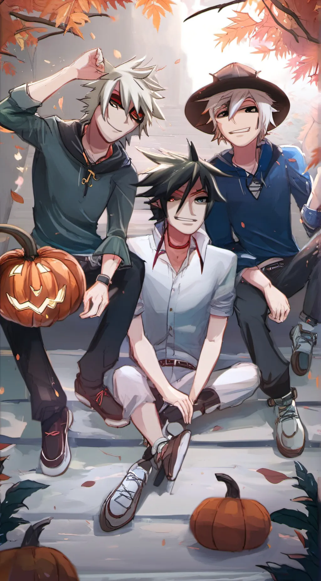 ai character: calub,Zac,Jerry  background