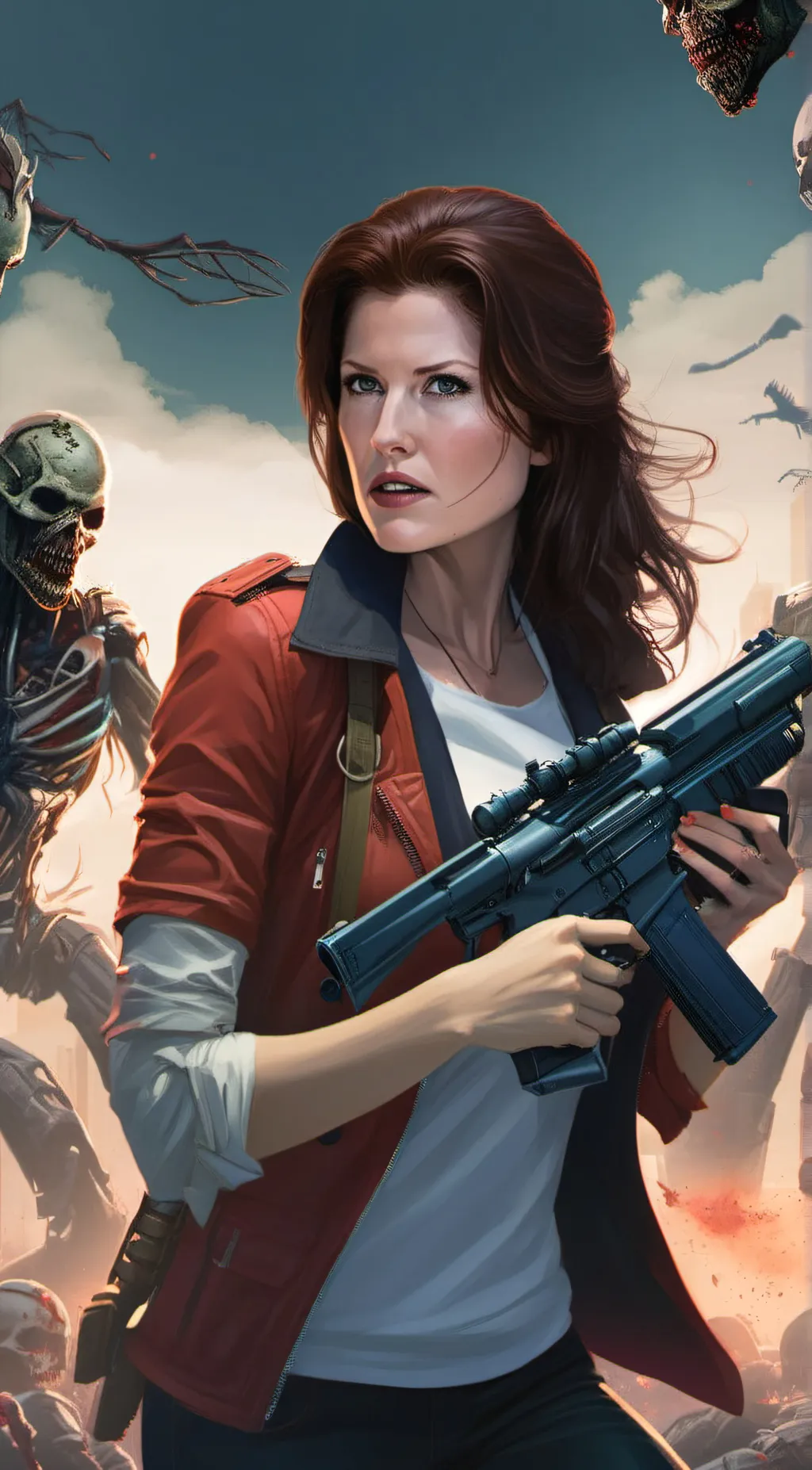 ai character: Claire Redfield  background