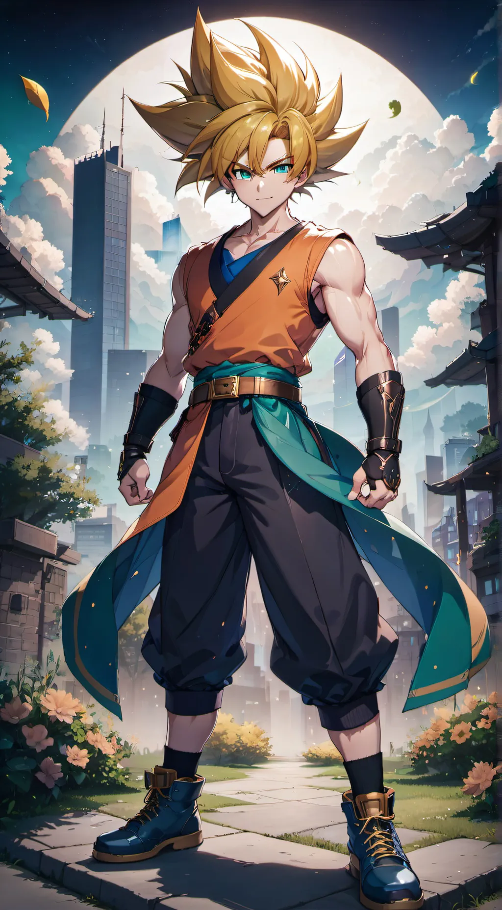 ai character: off-branf goku💀 background