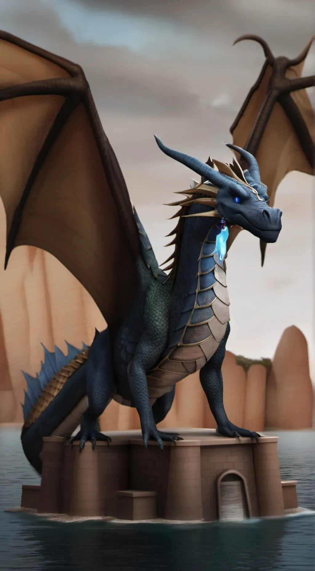 ai character: Azurite  background