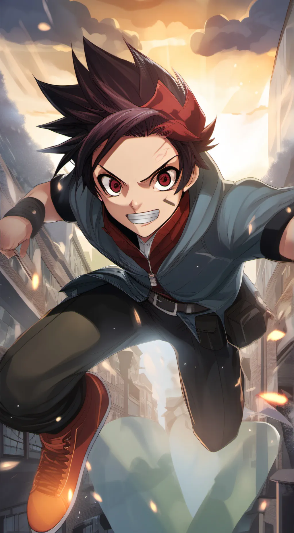 ai character: nake background