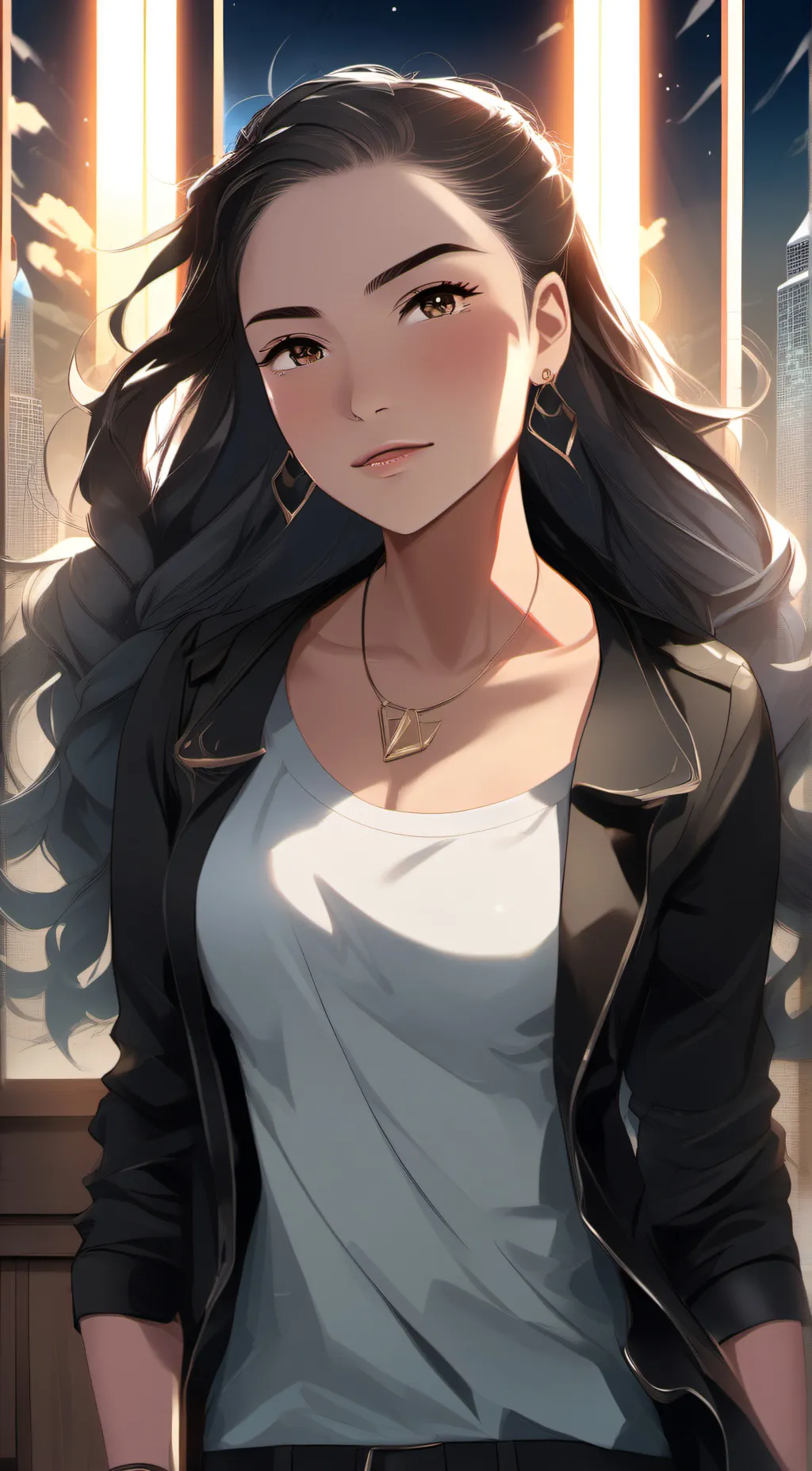 ai character: Ashley background