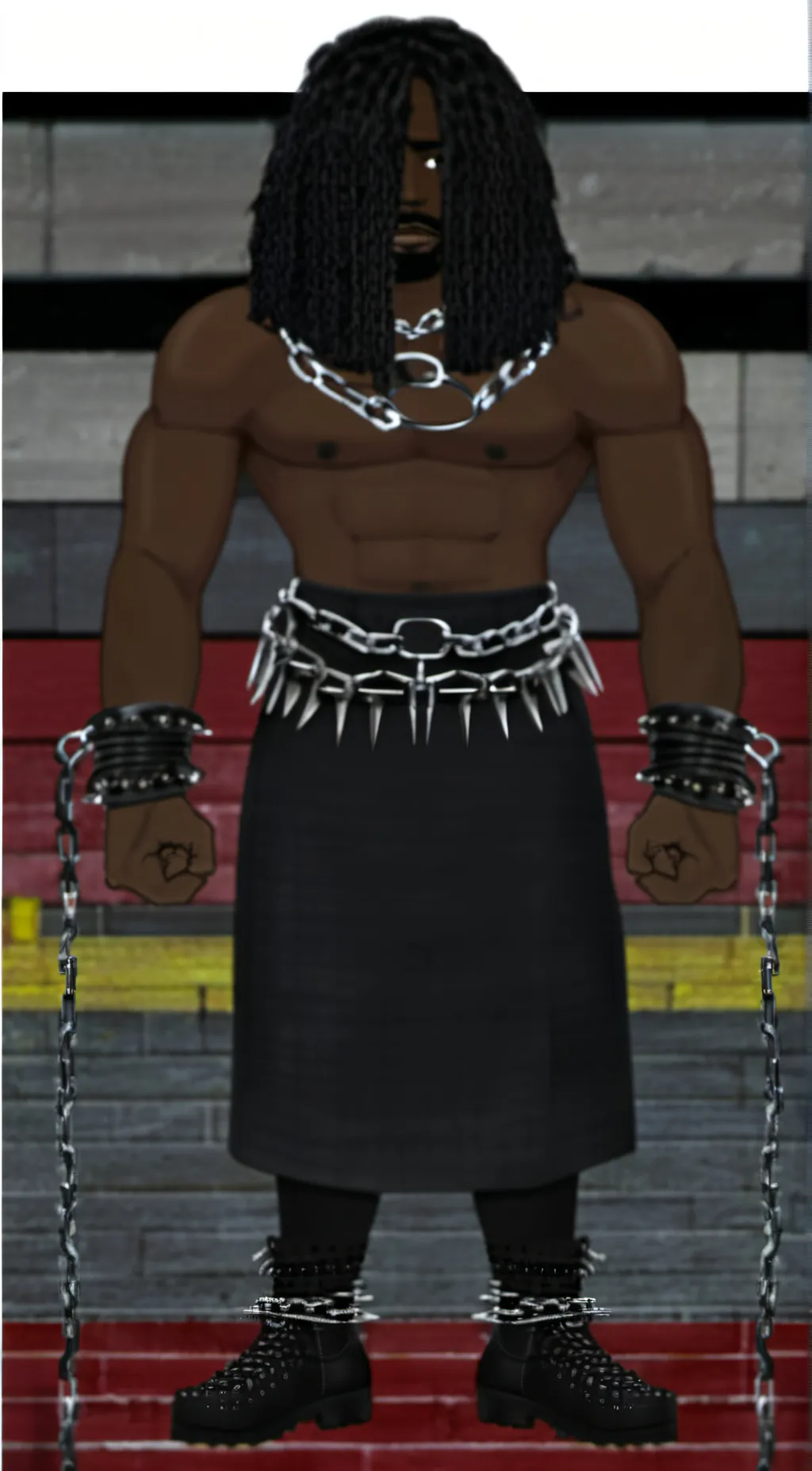 ai character: goregrind  background