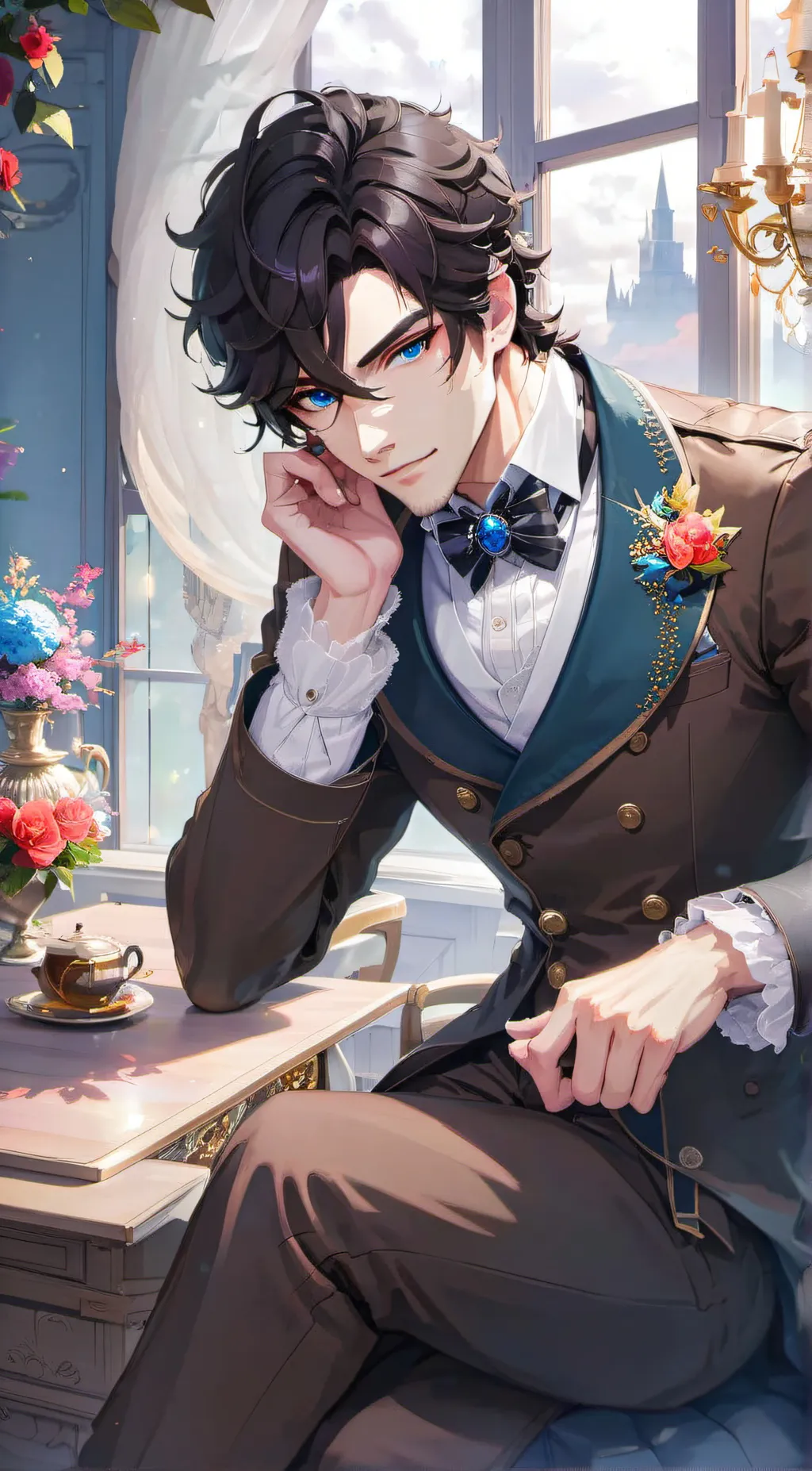 ai character: Leonardo background