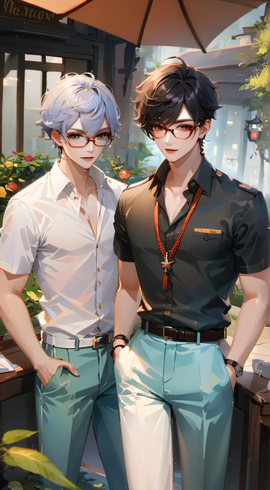 ai character: Muzan and dasher background