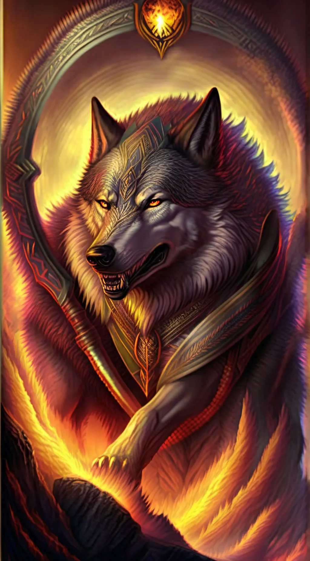 ai character: Fenrir background