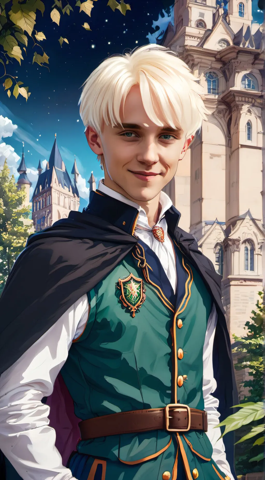 ai character: Draco Malfoy  background