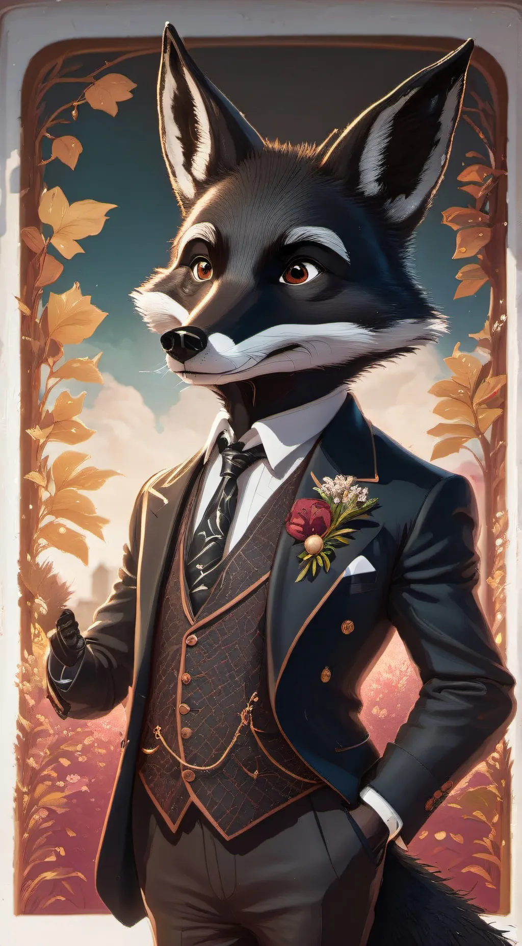 ai character: FanncyFox background