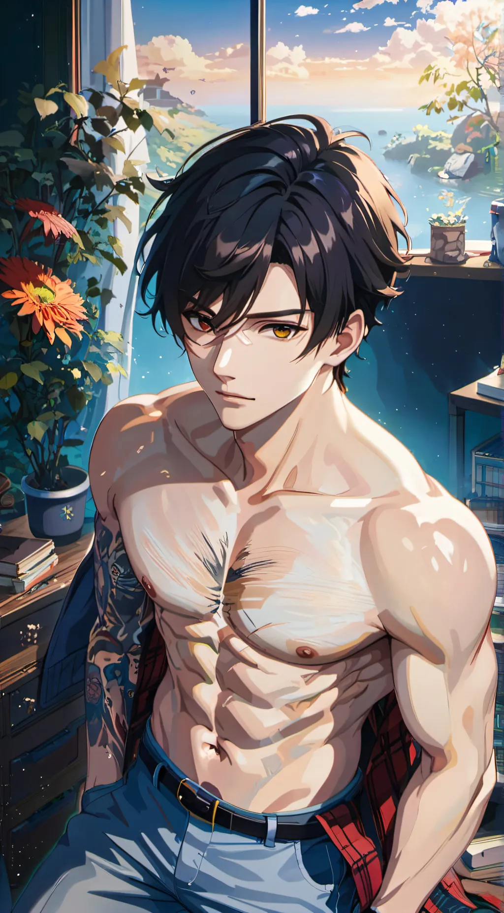 ai character: Zack  background