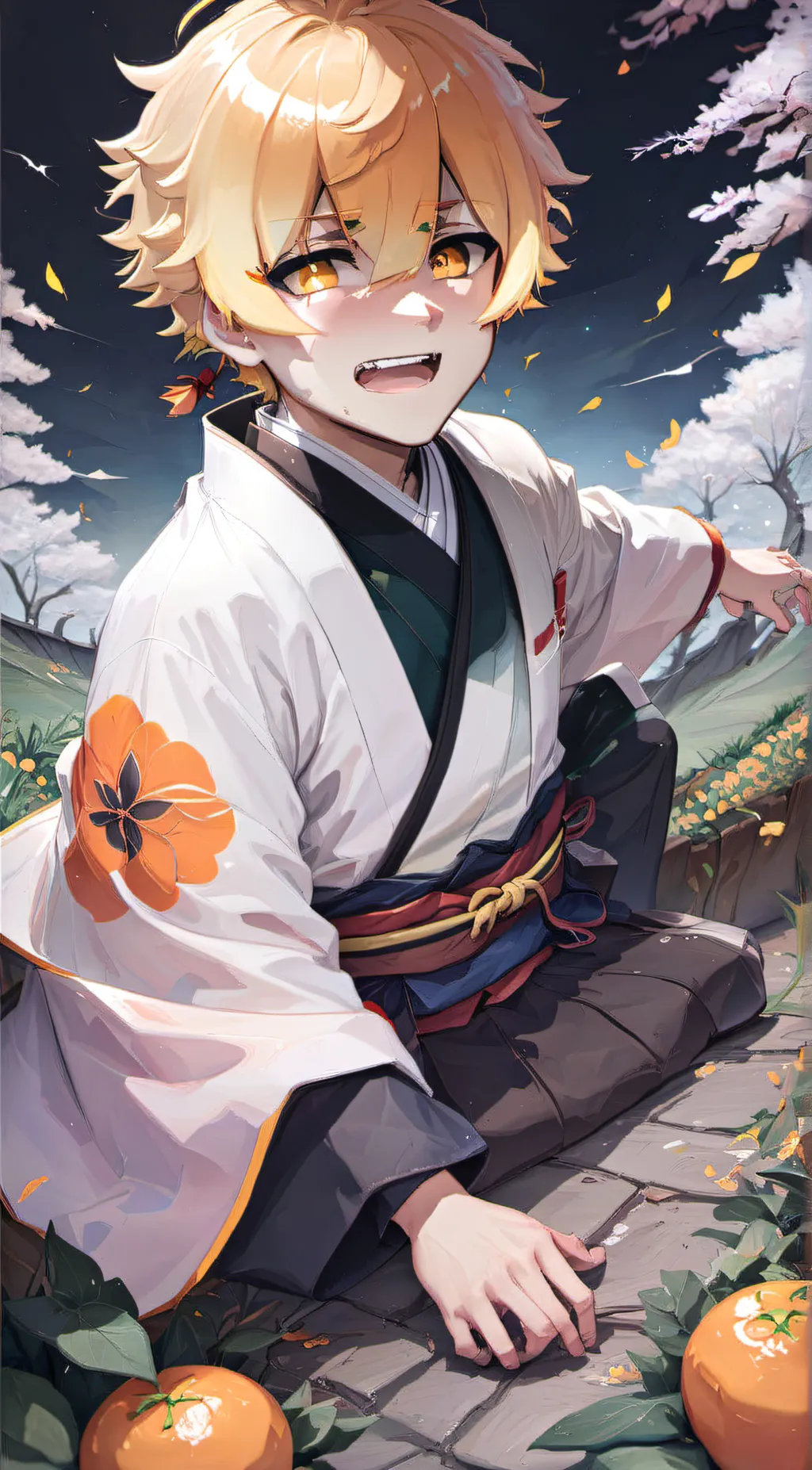 ai character: Zenitsu Agustama background