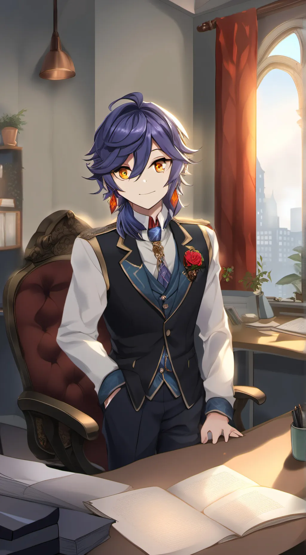 ai character: aster Arcadia  background