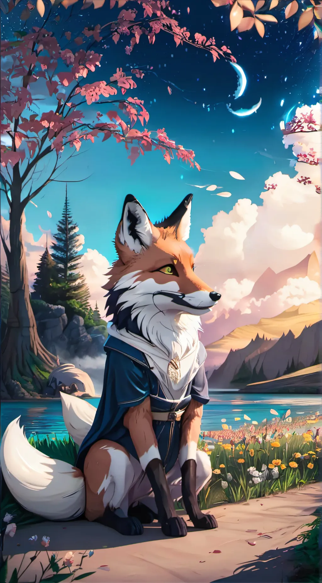 ai character: fox therian background