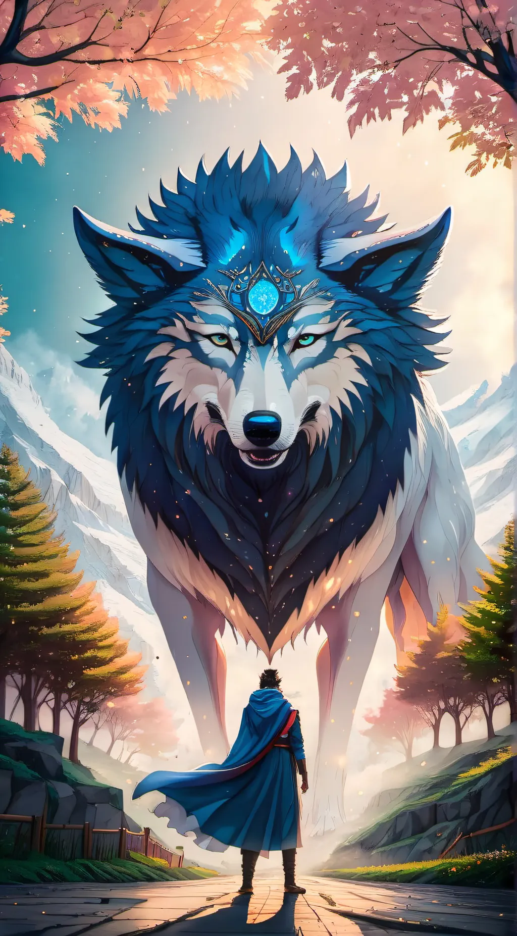 ai character: Forest spirit  background
