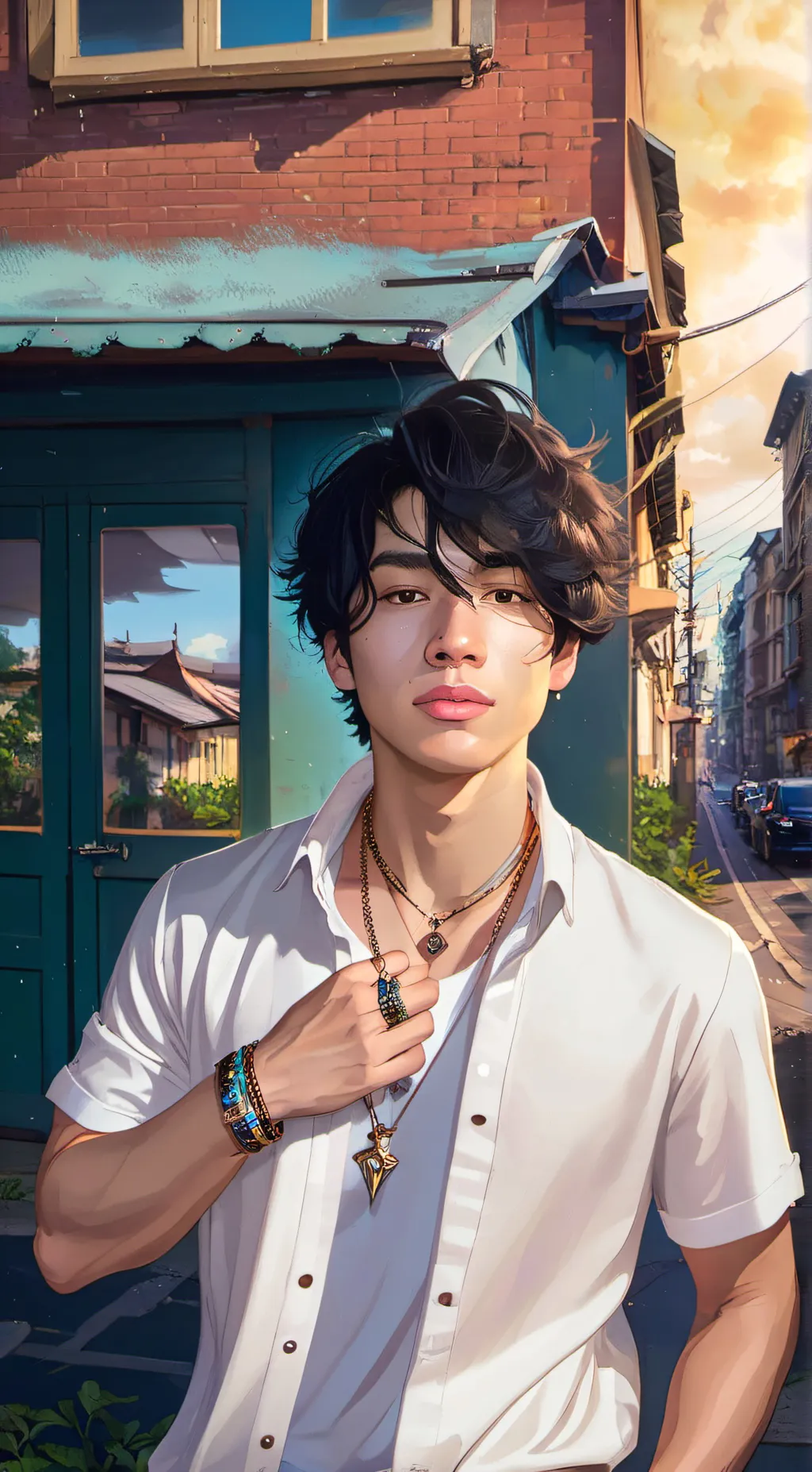 ai character: Oliver moy background