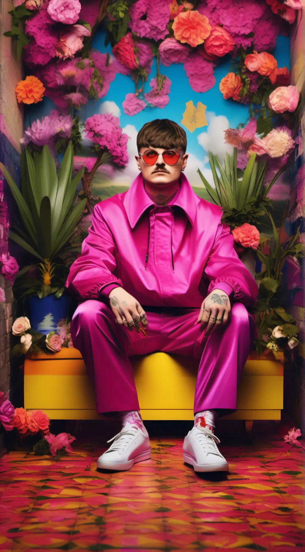 ai character: oliver tree  background