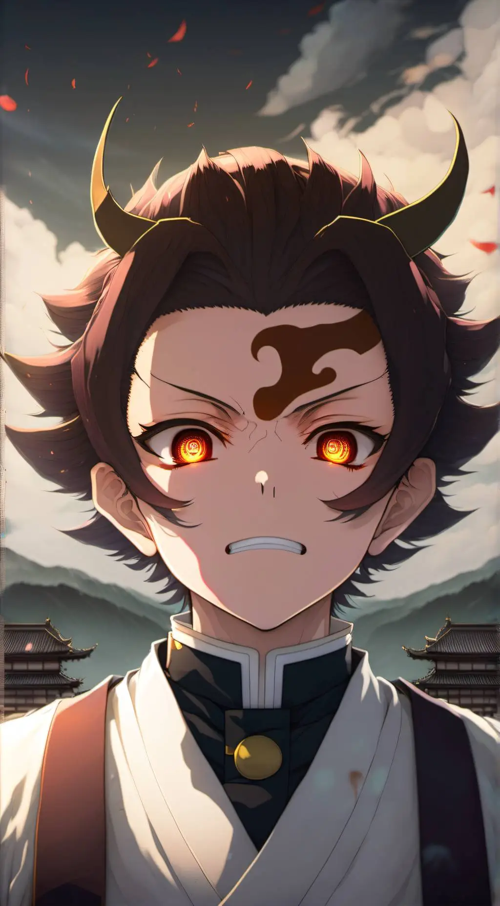 ai character: Demon king Tanjiro background