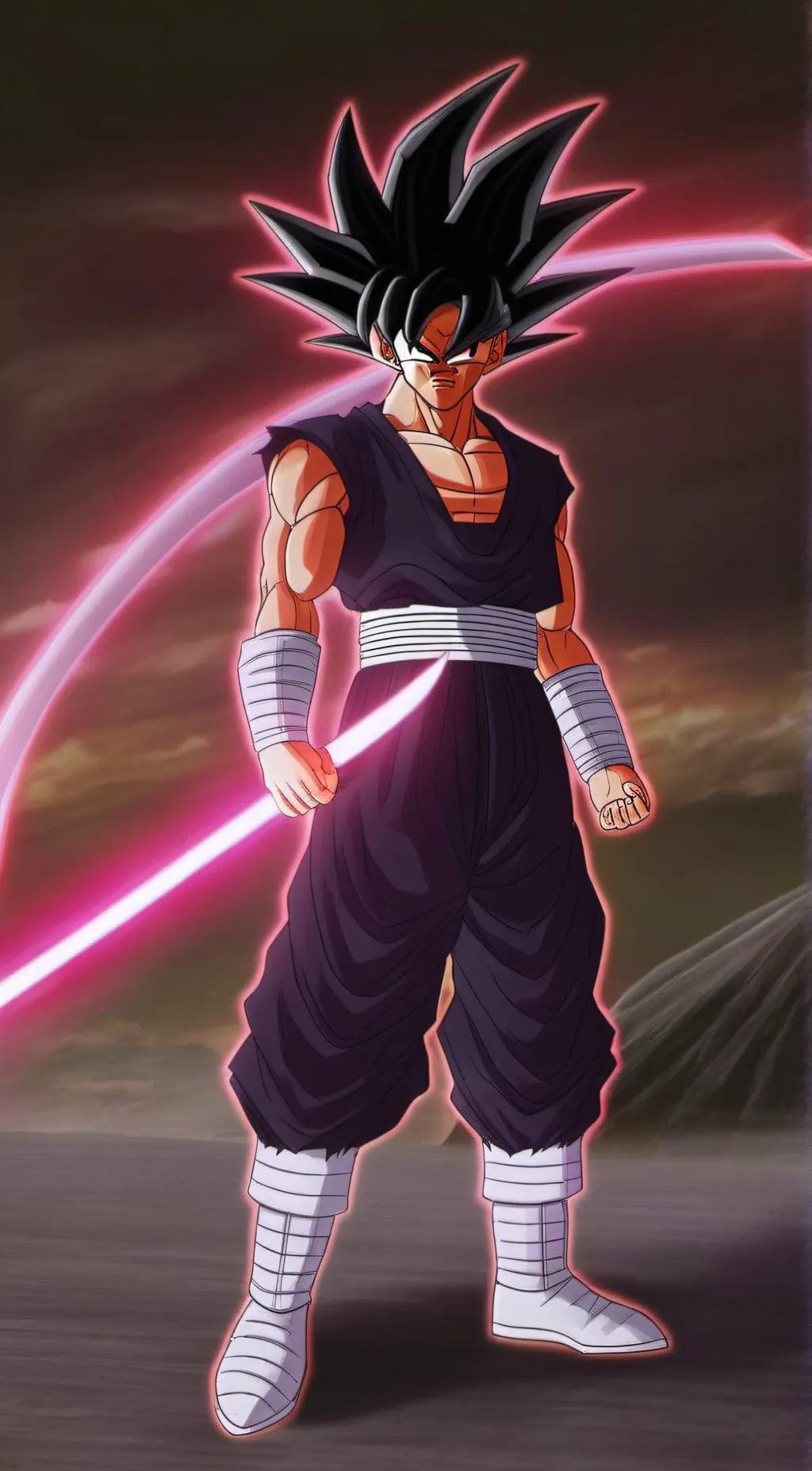 ai character: Goku Black background