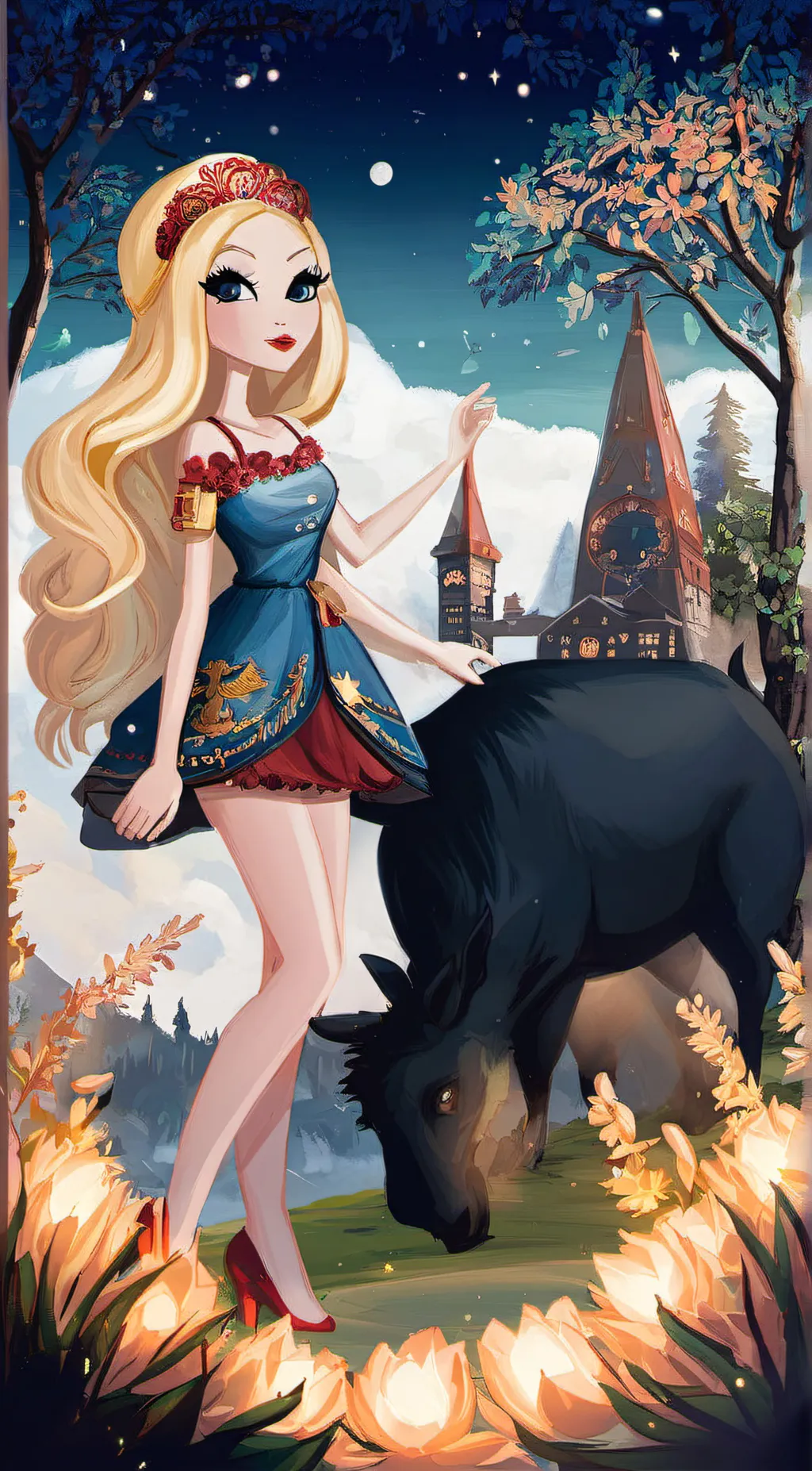 ai character: Apple White  background