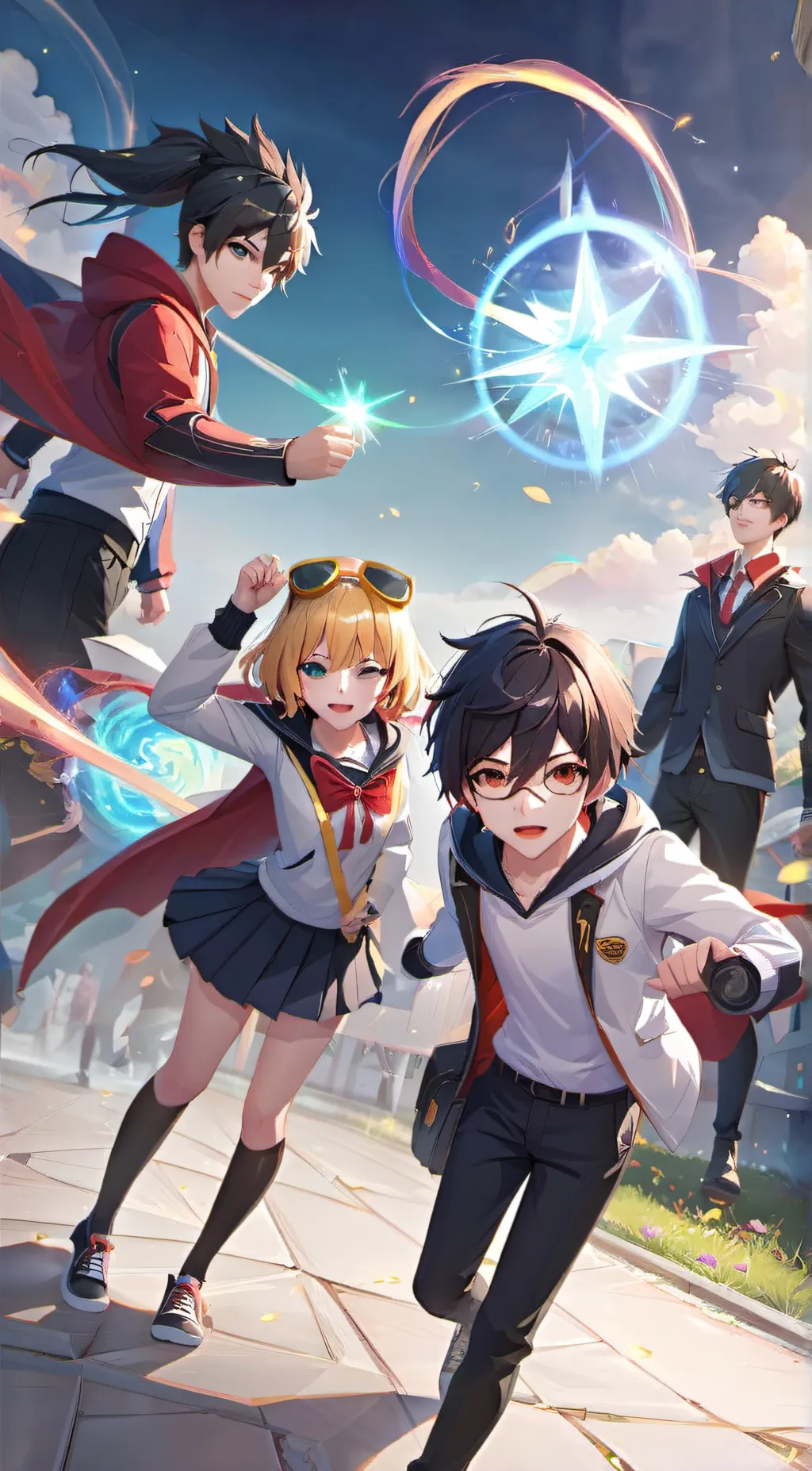 ai character: Sky high  background