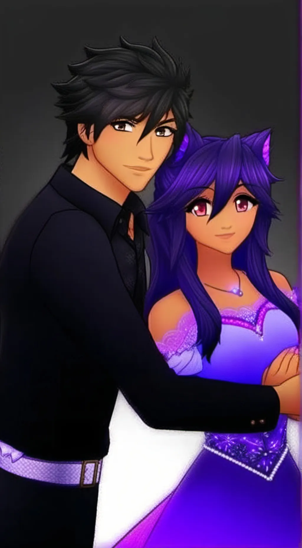 ai character: Aphmau and Aaron background