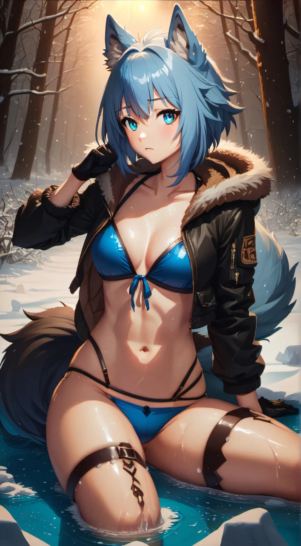 ai character: Glace background