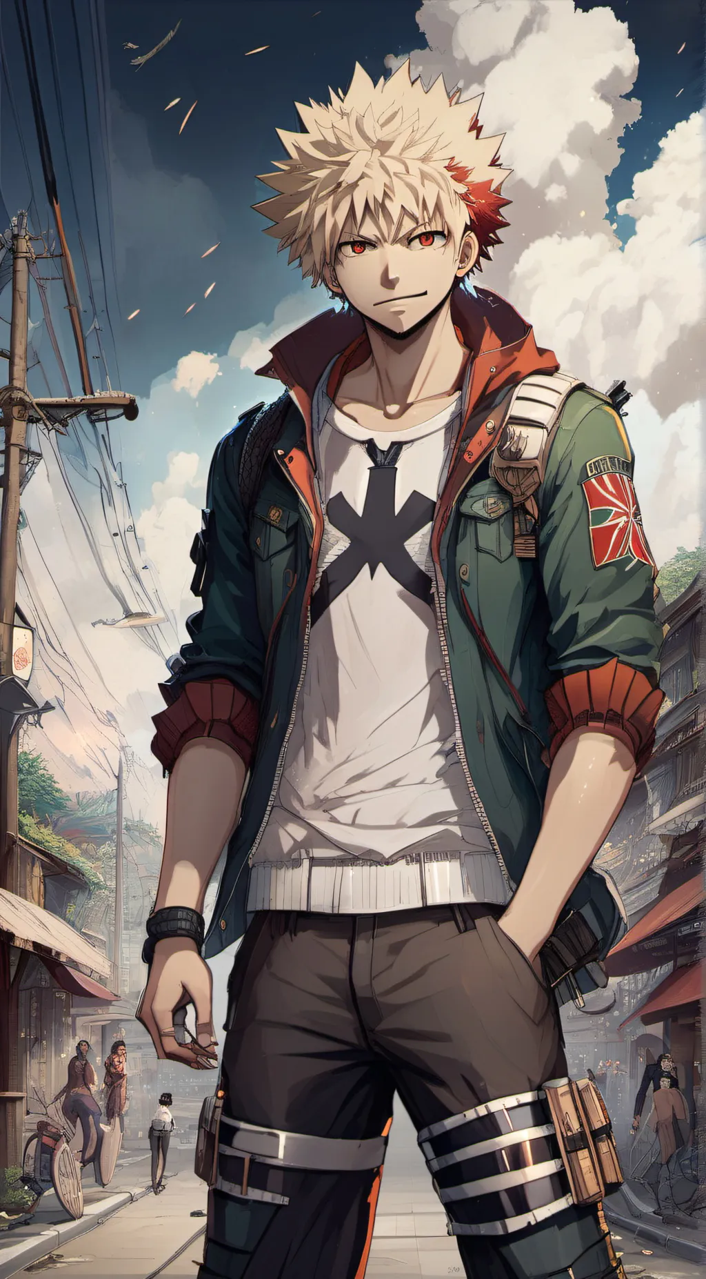 ai character: bakugou  background