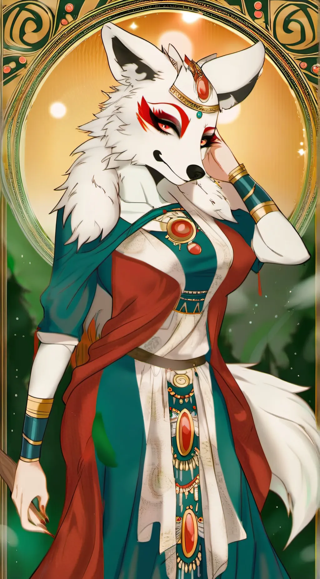 ai character: Okami  background