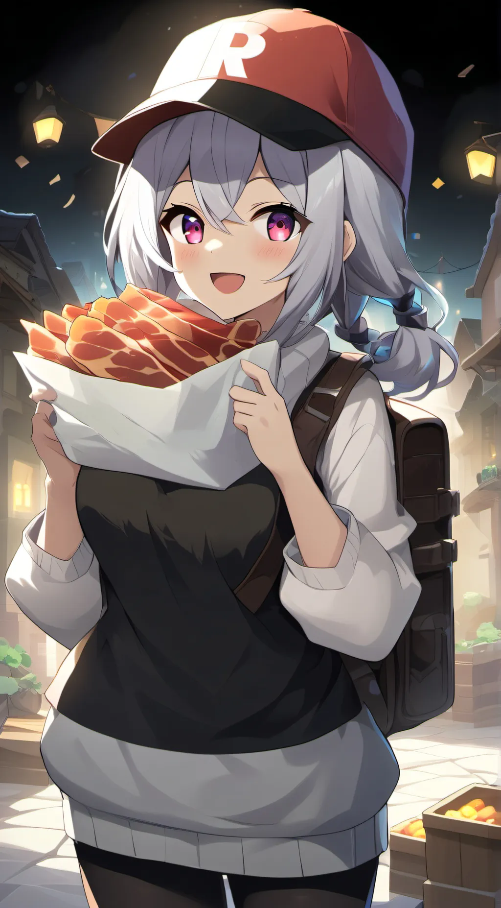 ai character: bacon gurl background