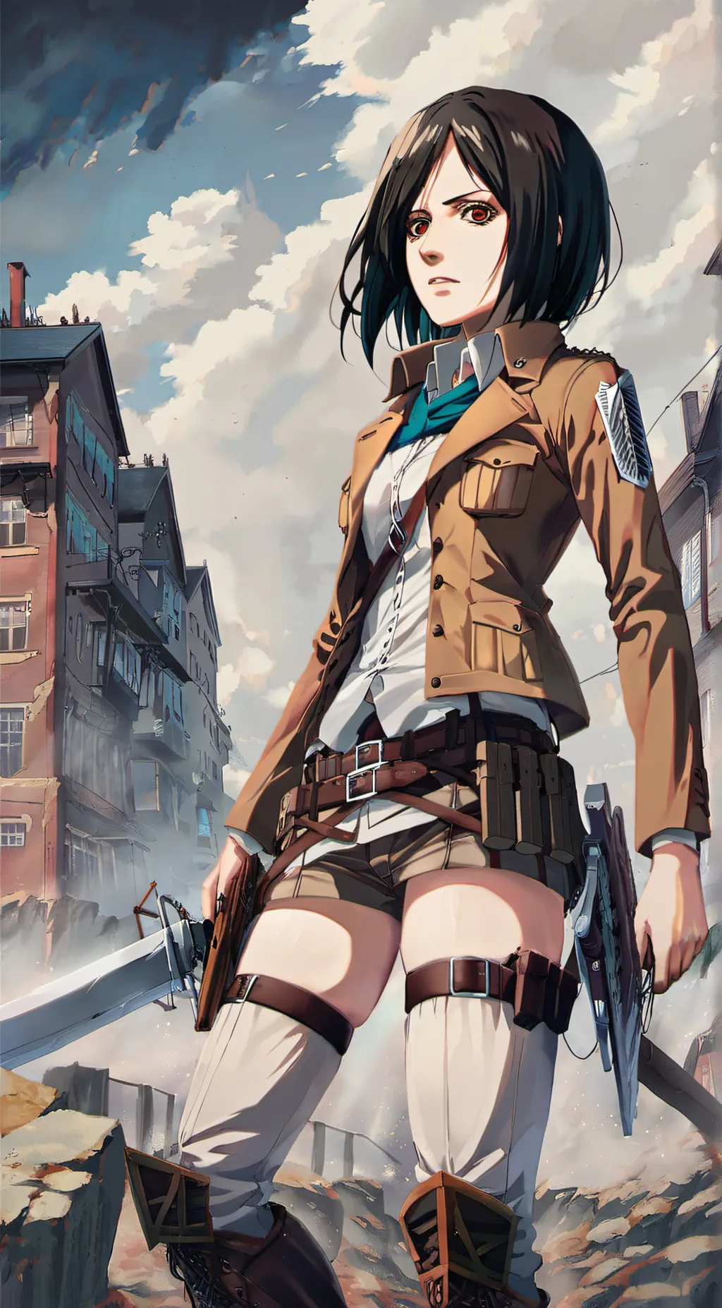 ai character: Mikasa Ackermann background