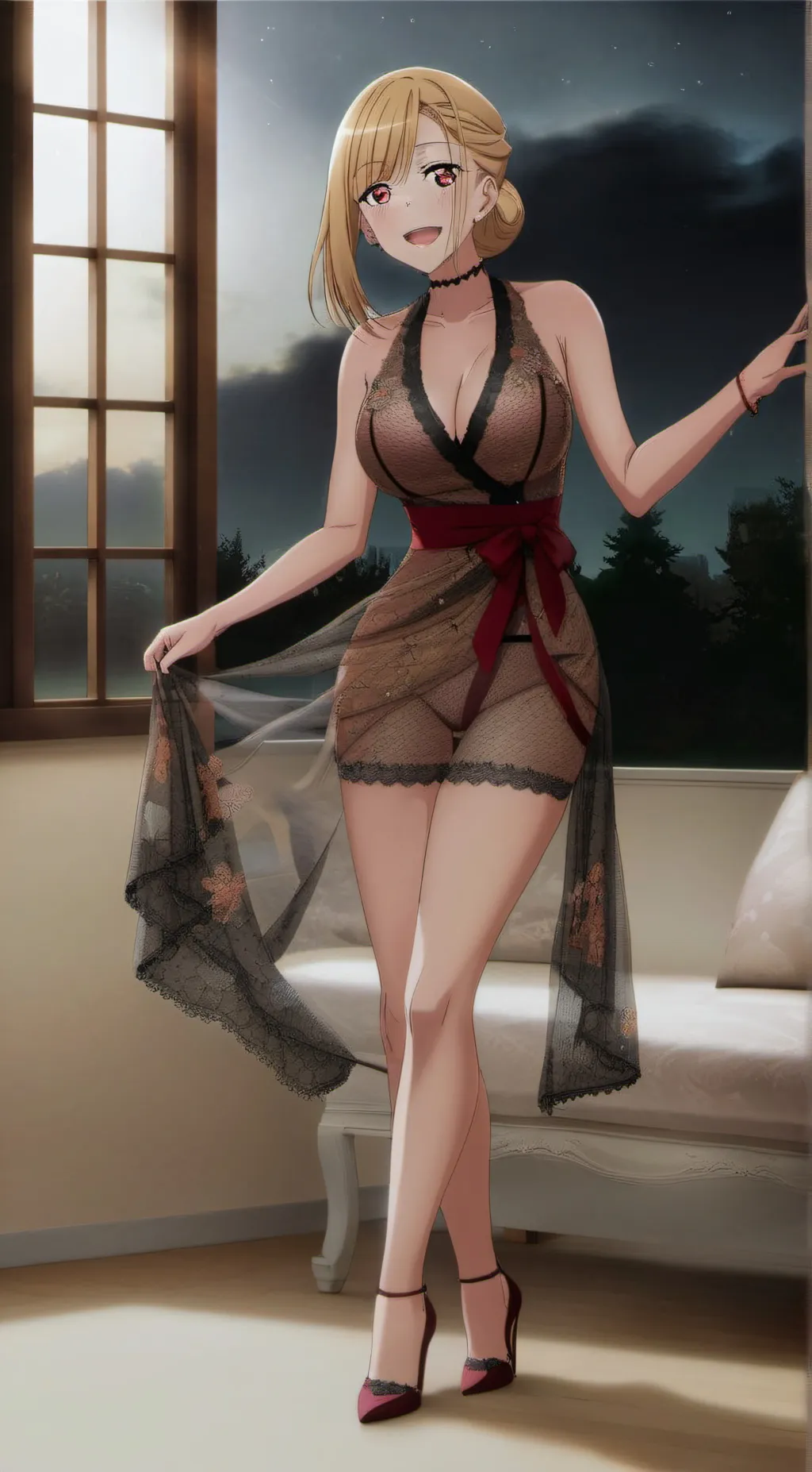 ai character: Marin  background
