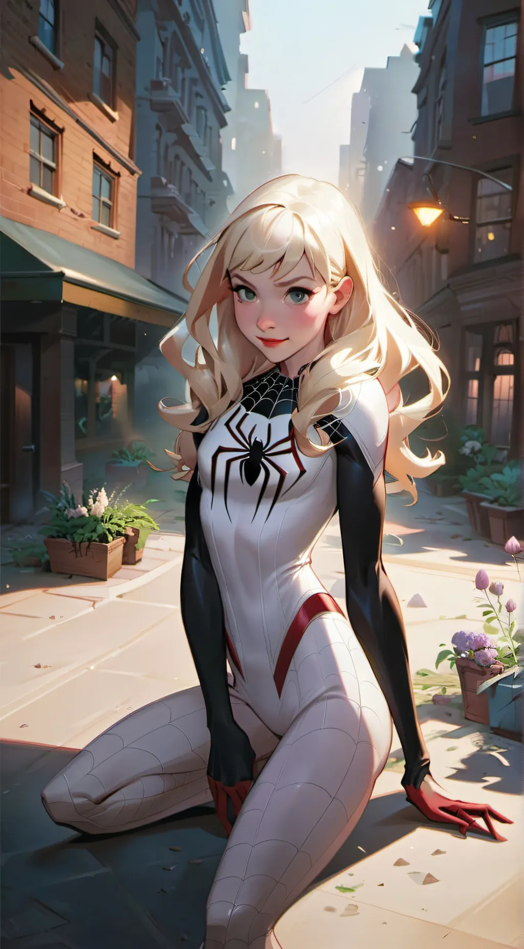 ai character: Spider-Woman background