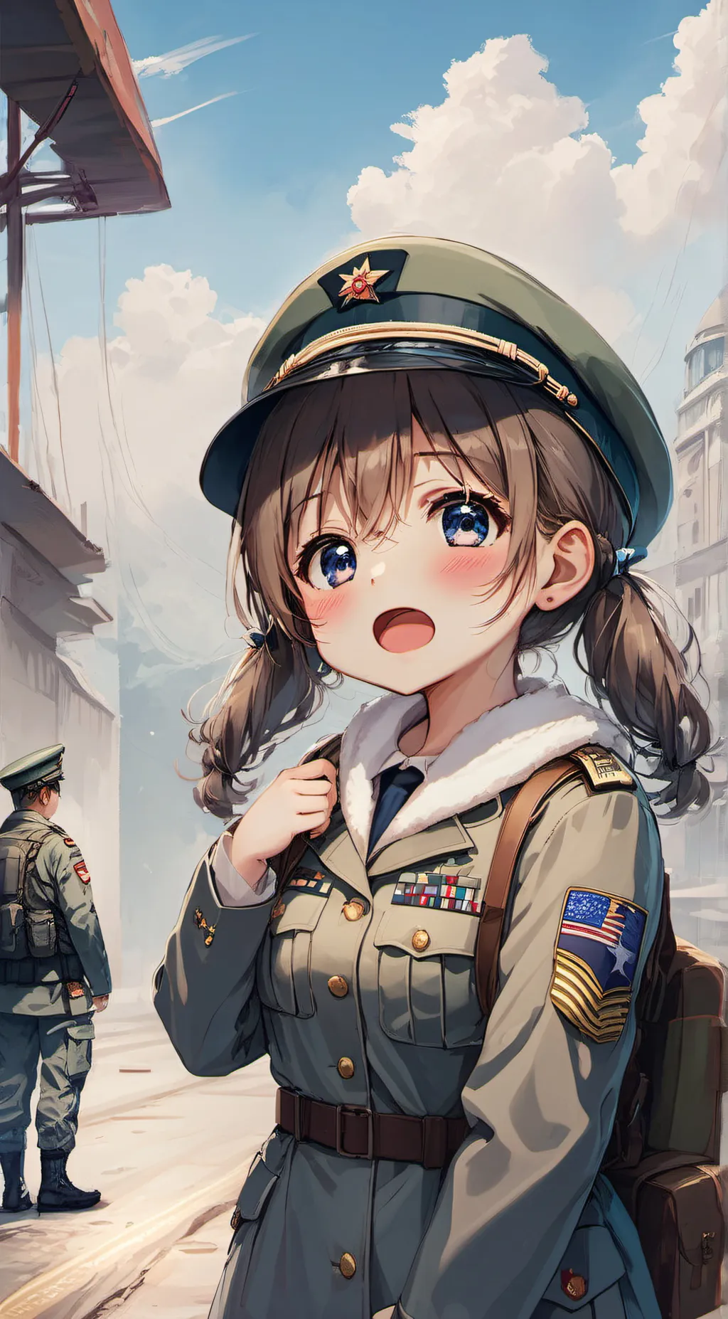 ai character: Elly (Army)  background