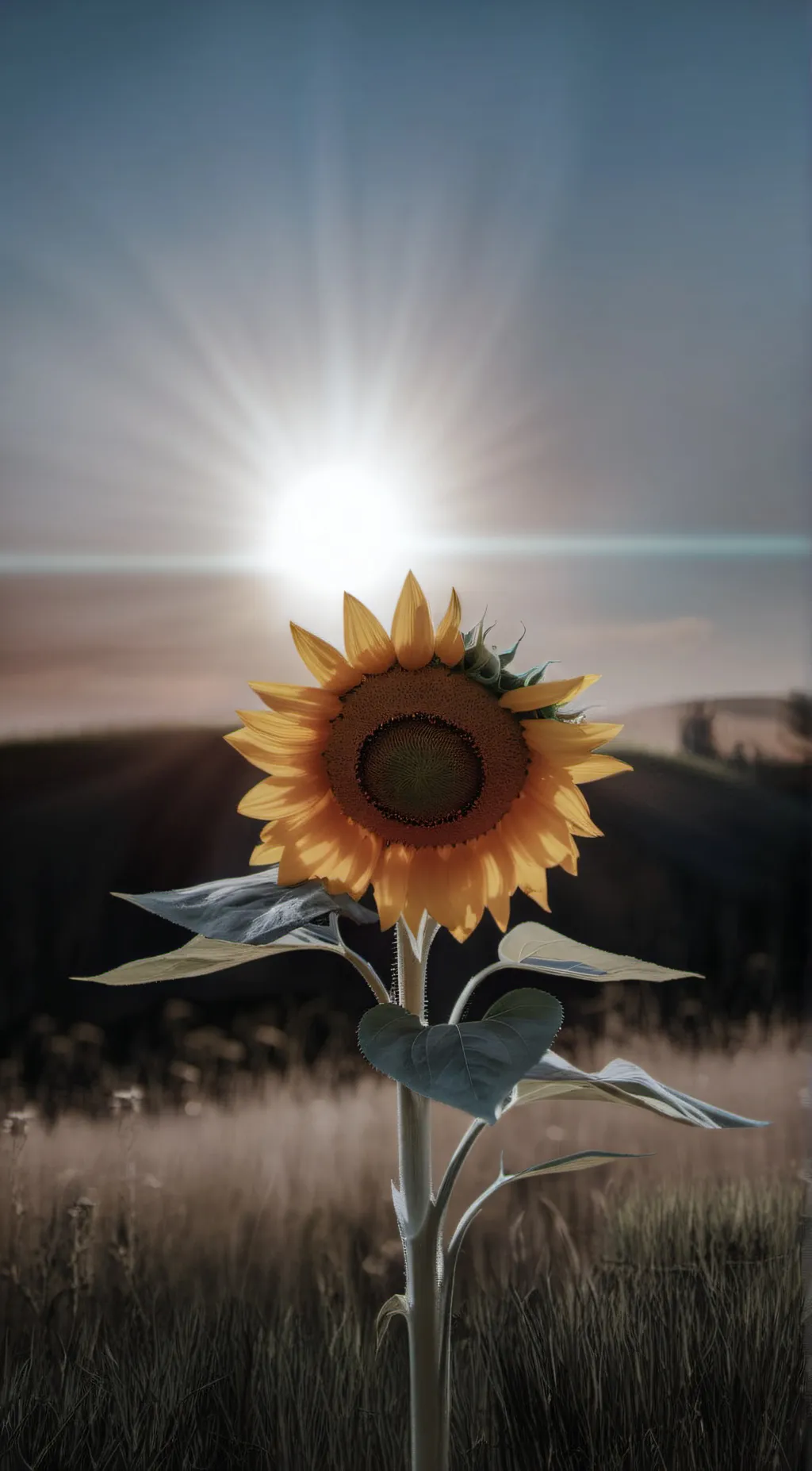 ai character: Sunflower  background