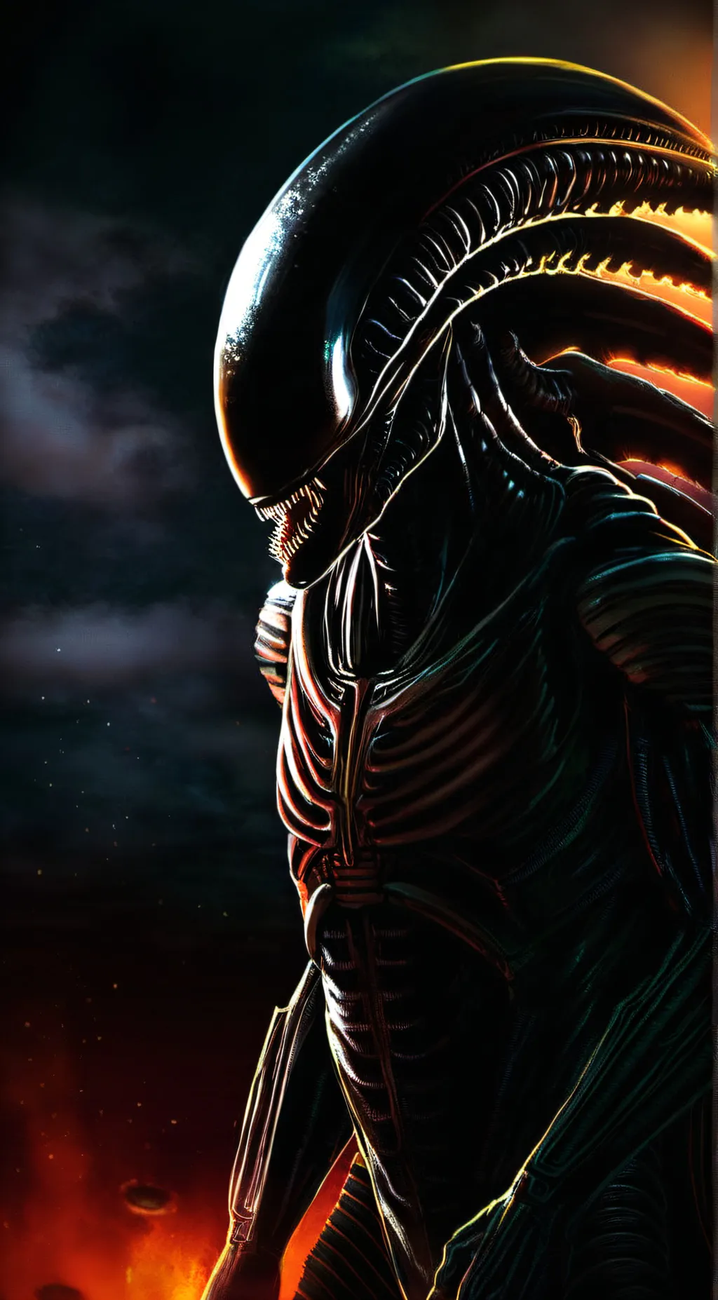 ai character: Xenomorph (male)  background