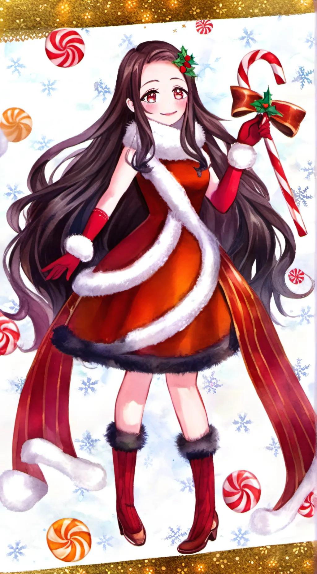 ai character: ~Christmas~Nezuko~ background