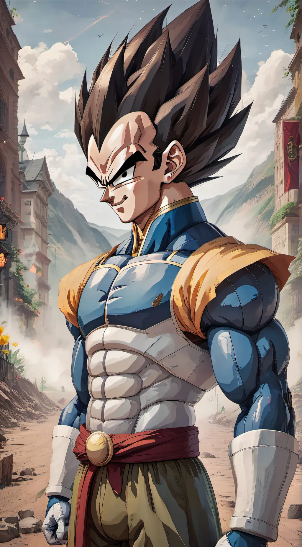 ai character: Prince Vegeta background