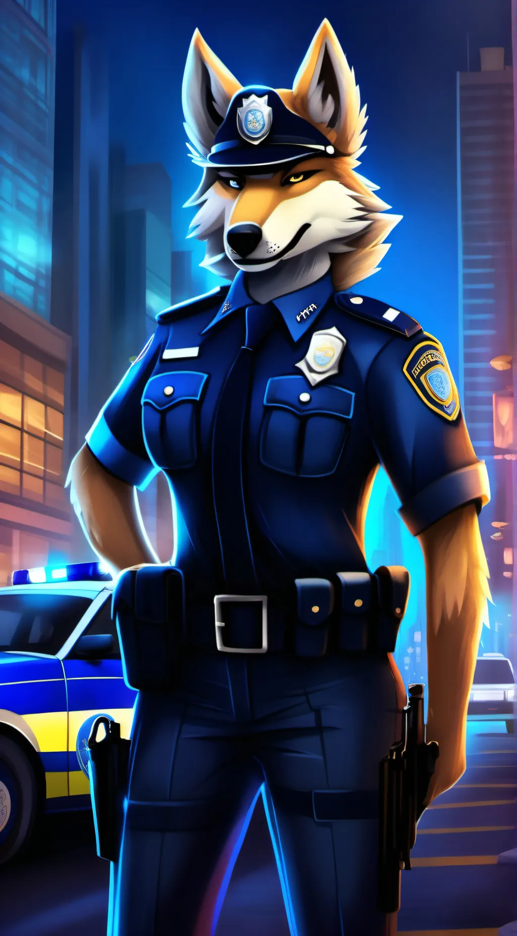 ai character: officer Roosevelt  background