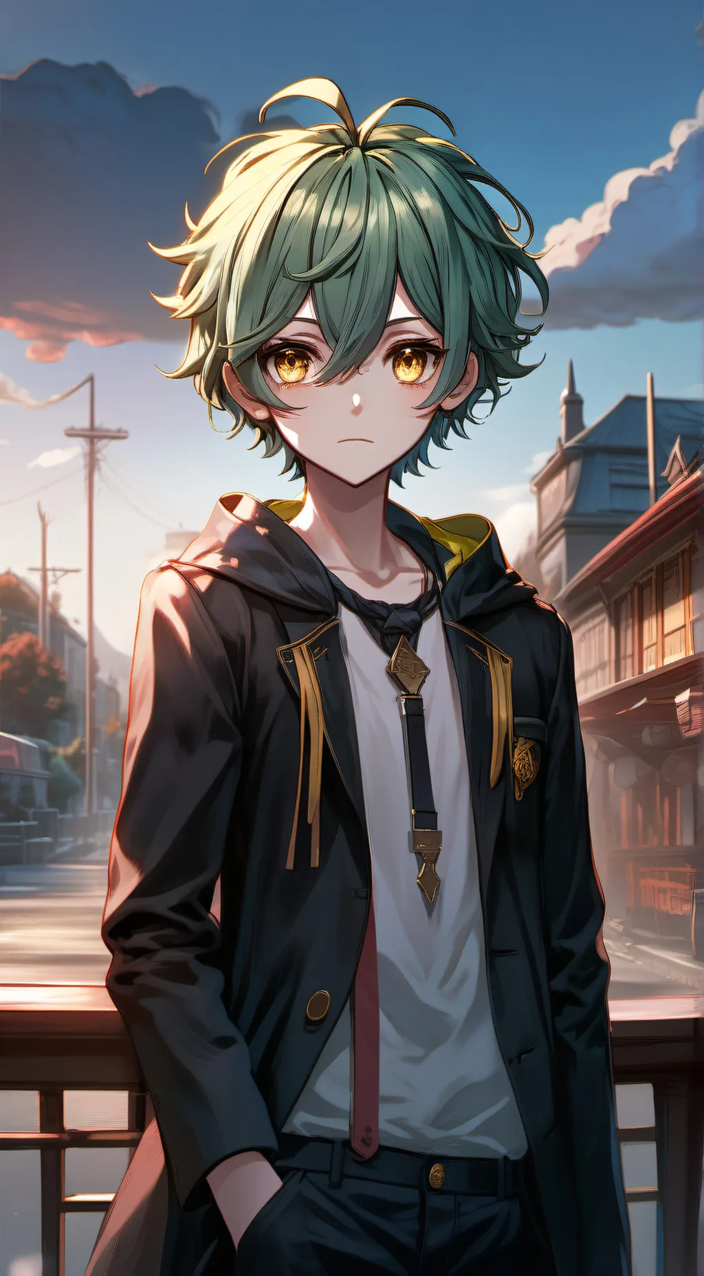 ai character: rantaro  background