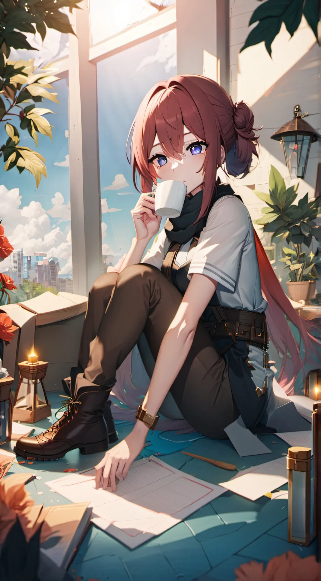 ai character: kc  background