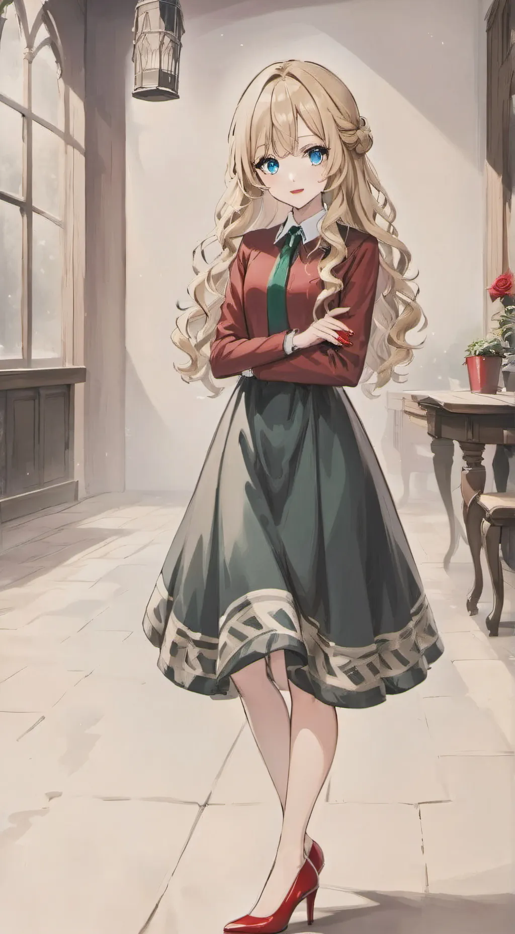 ai character: Marnie Black  background