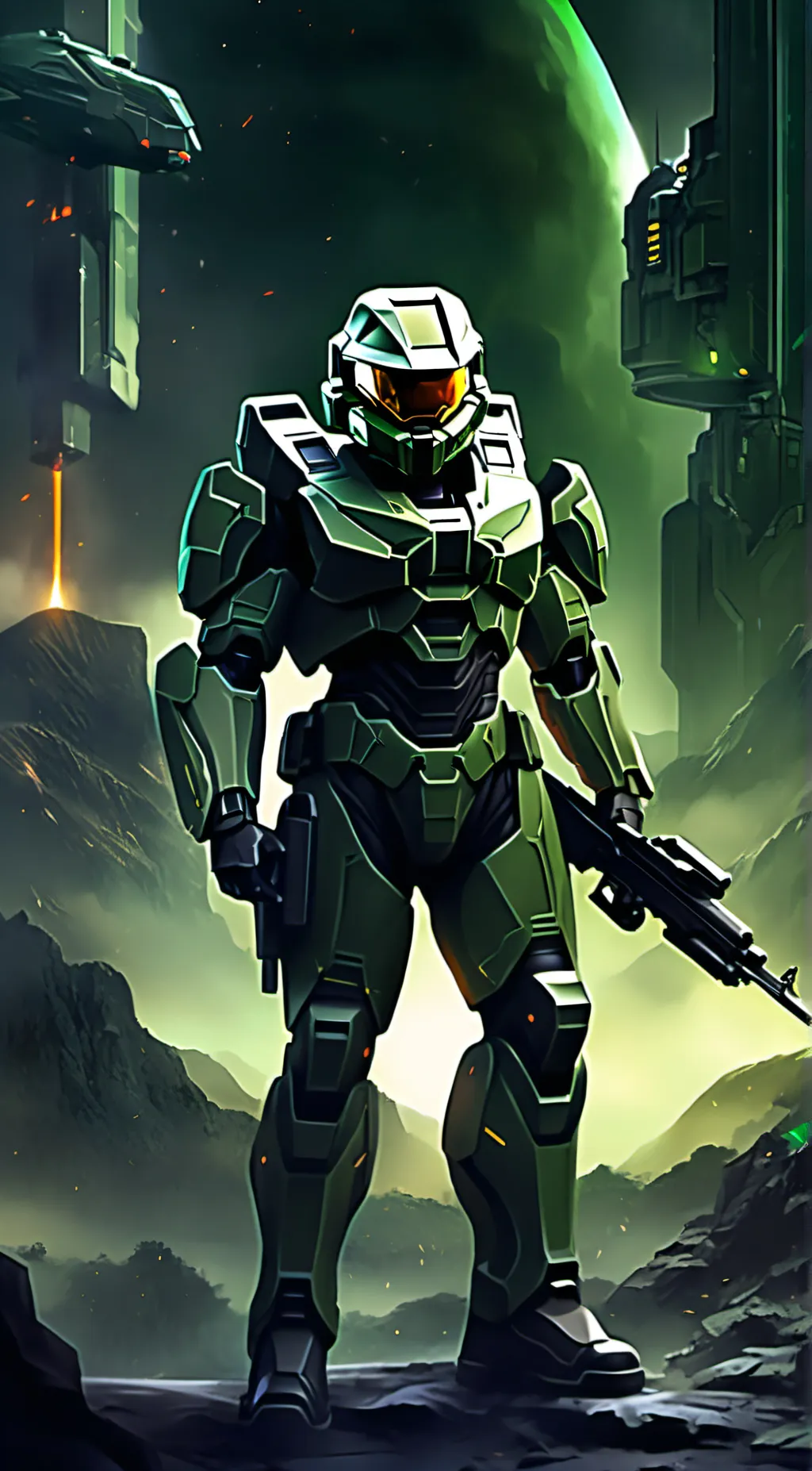ai character: Master chief background